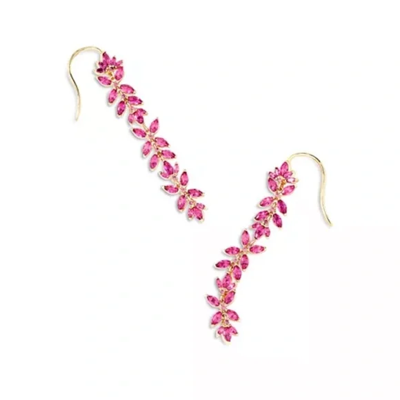 NWT - Kendra Scott Rosalie Mixed Cut Stone Linear Drop Earrings - Picture 2 of 2